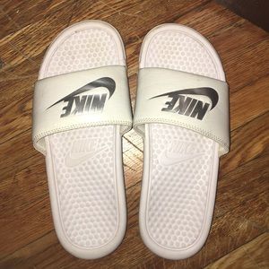Nike White Slides