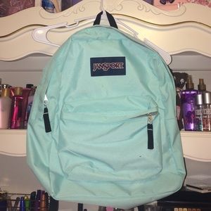 Teal jansport book bag