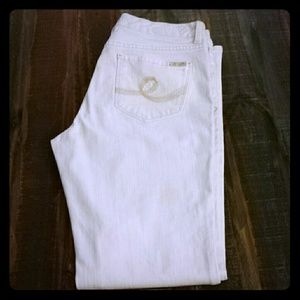 Seven white boot cut jeans