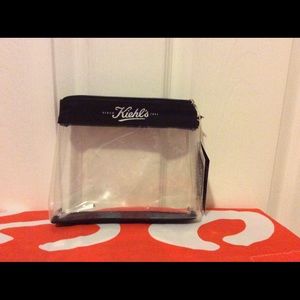 Kiehl's Cosmetic Makeup Zipper Bag Travel Pouch