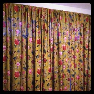 Floral curtain curtains