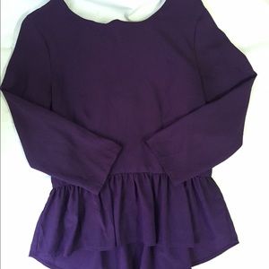 Purple peplum top