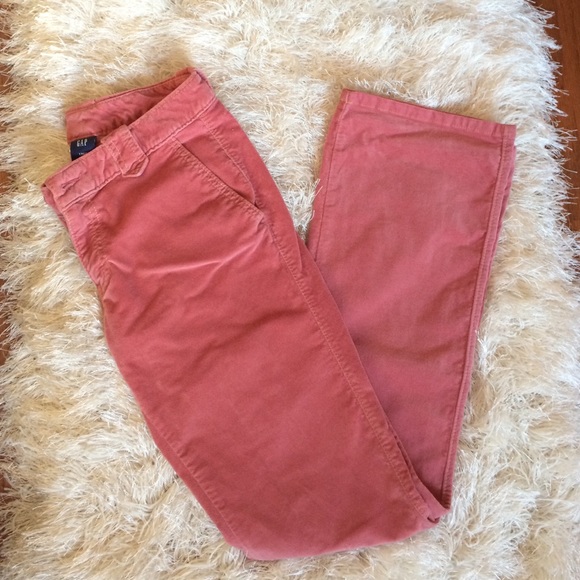 Gap Salmon Colored Velvet-like Pants