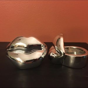 Lip shaped candle holders