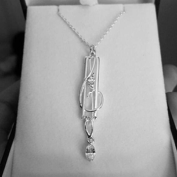 treble clef music note sterling silver necklace