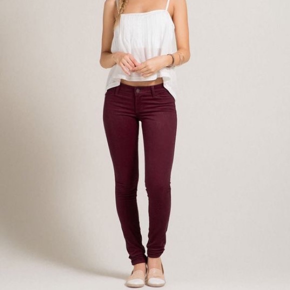 Burgundy Skinny Jeans