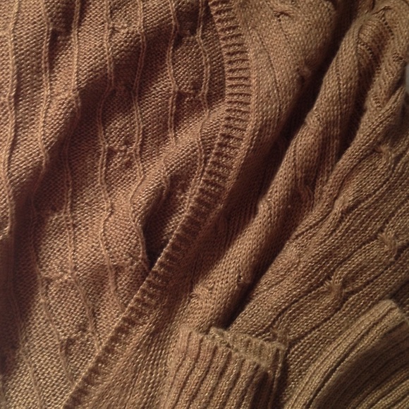 EUC HAZELNUT JCrew retail linen cable-knit - Picture 3 of 4
