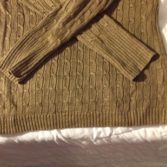 EUC HAZELNUT JCrew retail linen cable-knit - Picture 4 of 4
