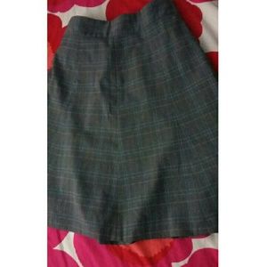Plaid midi skirt