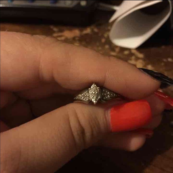 Silver ring and gold plated