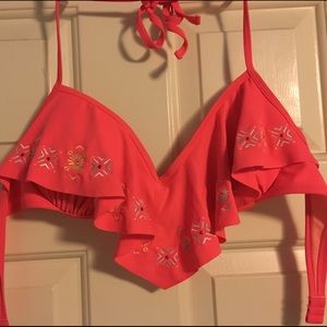 orange swim suit top