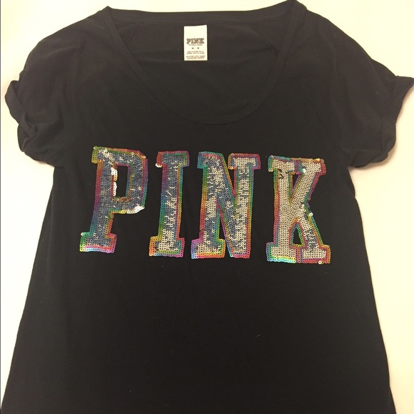 VS Pink shirt with sequins
