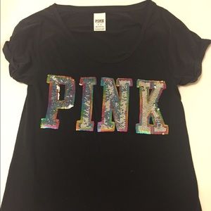 VS Pink shirt with sequins