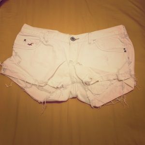 Holistic white denim shorts