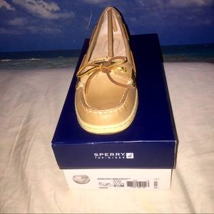 Sperry Top Sider Angelfish Linen Eyelet Gold