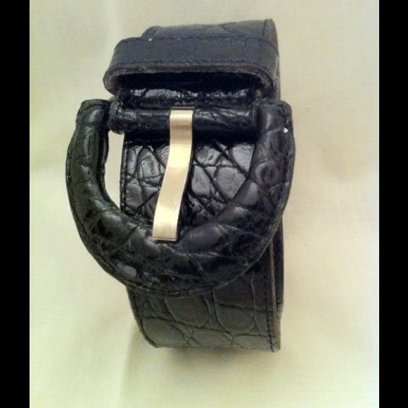 RENOMA Black Crocodile Belt - Picture 2 of 4