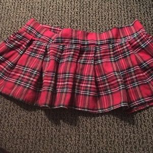 Plaid school girl skirt