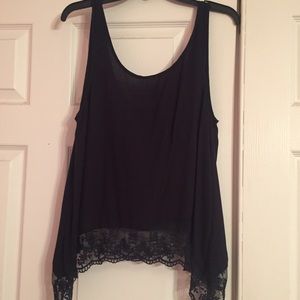 Black lace tank top