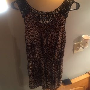 Cheetah printed romper