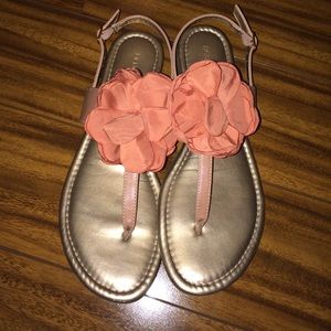 BCBG flower sandals