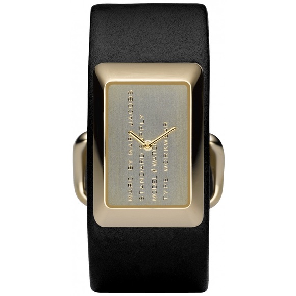 Marc by Marc Jacobs | Black Leather Logo Watch