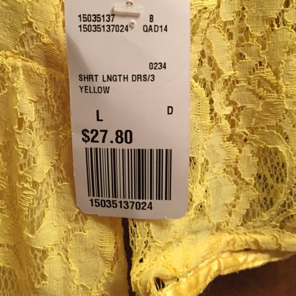 Yellow cap sleeve short dress - Picture 4 of 4