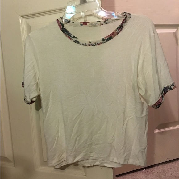 Floral accented Brandy t shirt