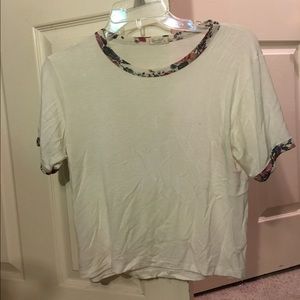 Floral accented Brandy t shirt