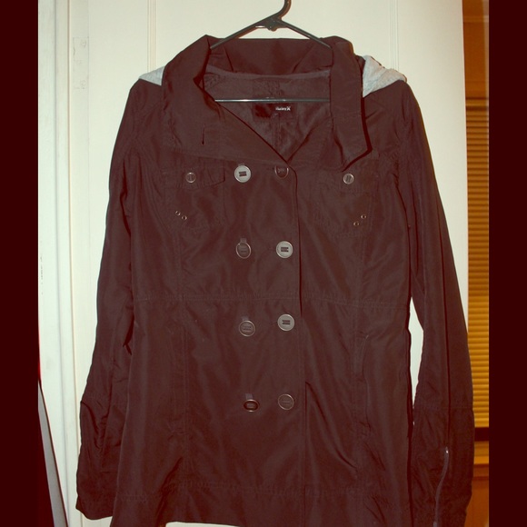 Hurley Light Black Jacket with Gray Hood