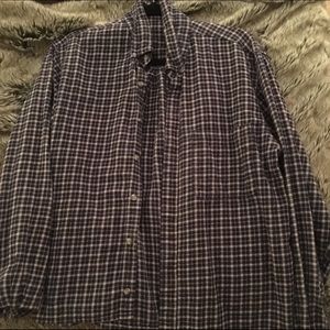 Blue & white checkered flannel