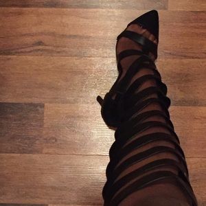 Leather Gladiator zip up Sandals