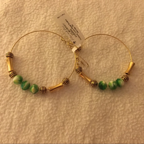 NWT Alex & Ani Sunburst Drop Earrings
