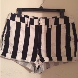 High Waisted Striped Shorts