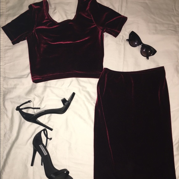 American Apparel Other - Cabernet American Apparel Velvet 2 piece set