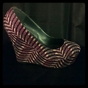 Multi- Colored Wedge Heels