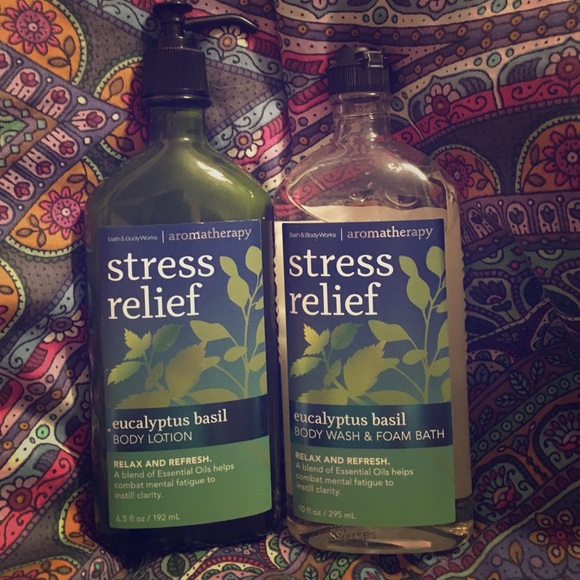 Bath and body works stress relief lotion and wash