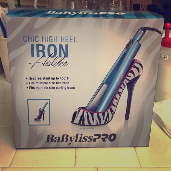 Babyliss pro chic high heel iron holder zebra heel