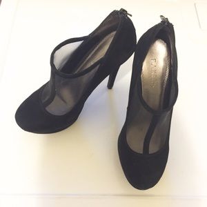 Bakers Black Platform Heels