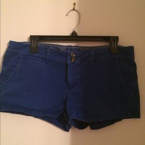 Blue Thin velvet shorts
