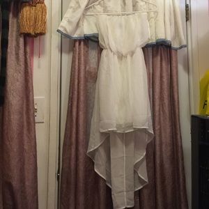 High low tube top dress