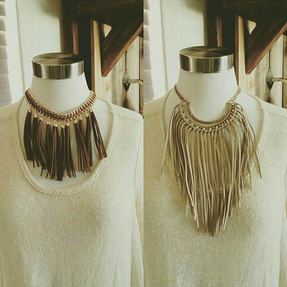 Boho Fringe necklaces
