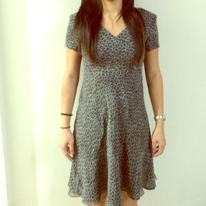 Short sleeve silk dress