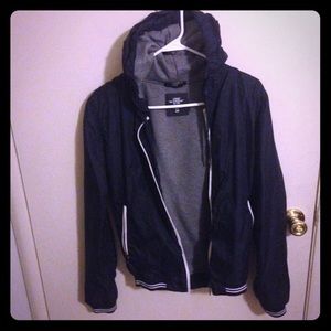 H&M navy windbreaker, athletic wear