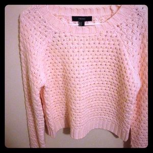 Light pink knit cropped sweater