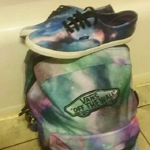 Womens Galaxy Vans & Galaxy Backpack