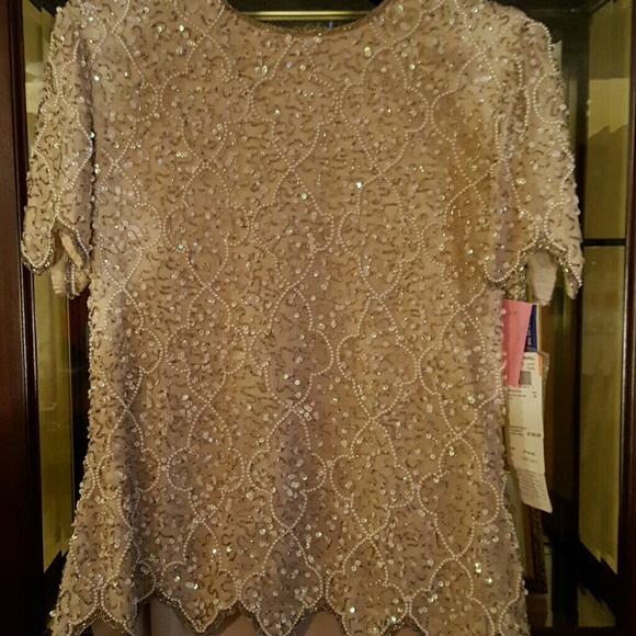 Sequins top with maxi skirt