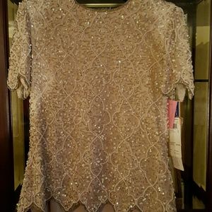 Sequins top with maxi skirt