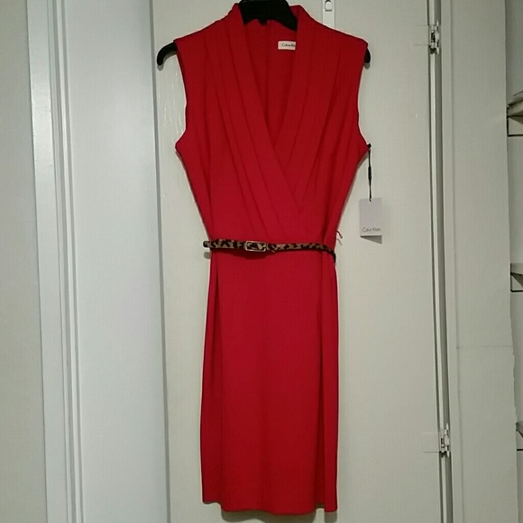 Calvin Klein Classy and Sassy Red Dress