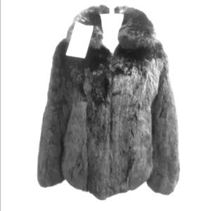 ⚡️⚡️Black reversible opossum leather bomber jacket