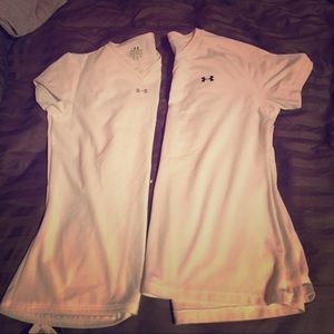 White under armor short sleeve shirts